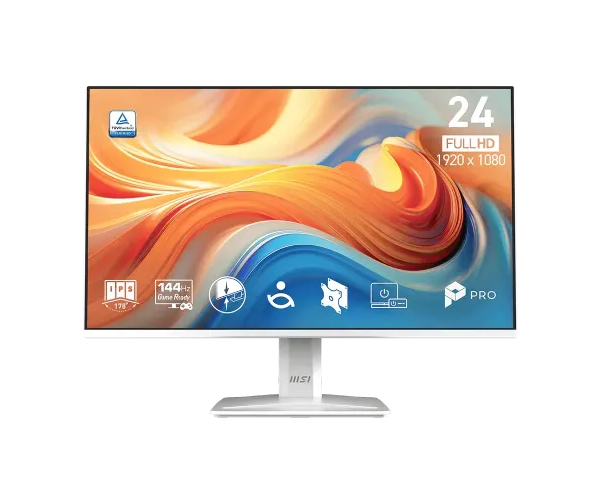 MSI PRO MP243W E14 23.8 Inch 144Hz IPS FHD White Gaming Monitor